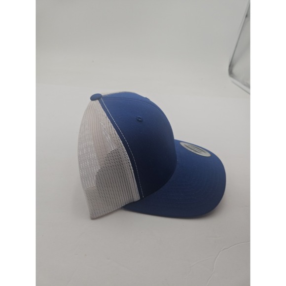 Men's Casual Blank Snapback  Blue / White  New Mesh - Picture 3 of 5